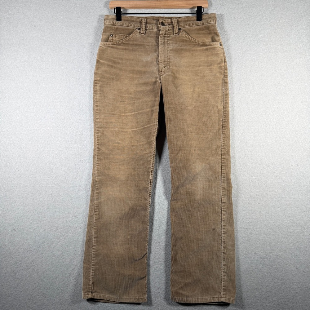 Vintage Levis 519 Corduroy Pants Mens 32x29 Tan Brown White Tab Made in USA